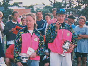 The 1991 Stroke & Stride Series Champions Megan Robertson and Cameron Brown